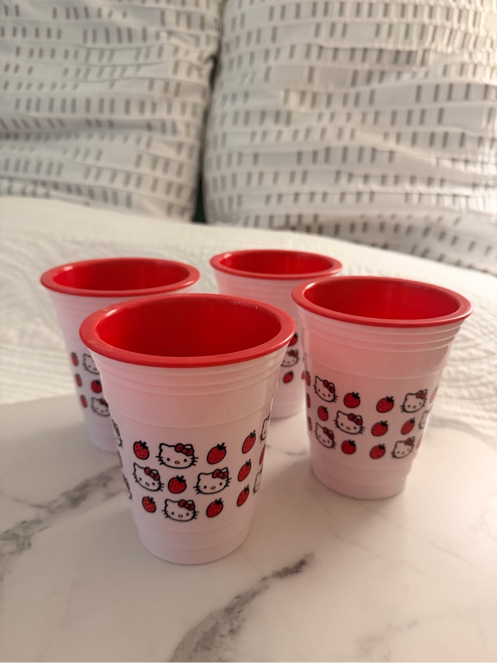 Hello Kitty Red & White Stackable Cups